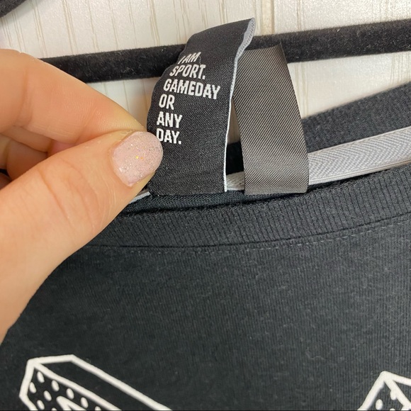 Adidas Spell Out Short Sleeve Block Letter Graphic Tee Black & White Size Medium - Picture 7 of 12